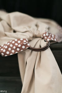 Слинг с кольцами "Easy" Coffee dots/ beige Слинг с кольцами "Easy" Coffee dots/ beige